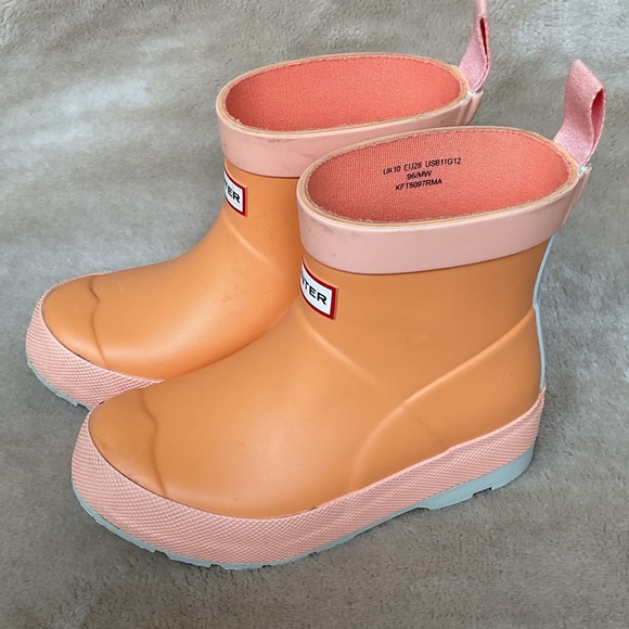Hunter Play Short Kids Boots Size 12 orange - Picture 3 of 8